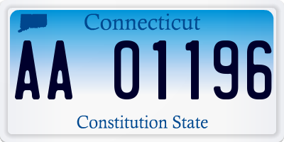 CT license plate AA01196
