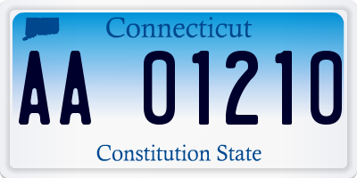 CT license plate AA01210