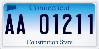 CT license plate AA01211