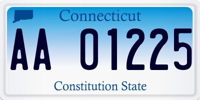 CT license plate AA01225