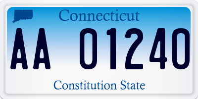 CT license plate AA01240