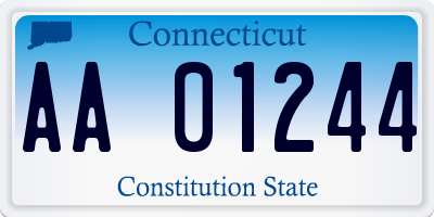 CT license plate AA01244