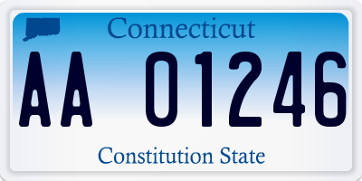 CT license plate AA01246