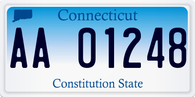 CT license plate AA01248