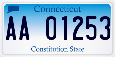 CT license plate AA01253