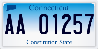 CT license plate AA01257