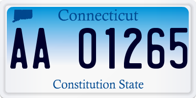 CT license plate AA01265