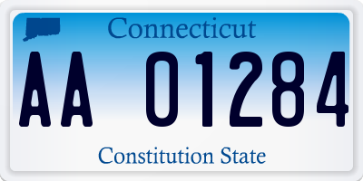 CT license plate AA01284