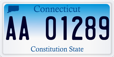 CT license plate AA01289