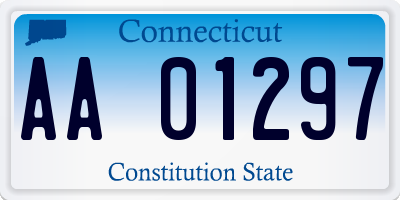 CT license plate AA01297