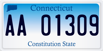 CT license plate AA01309