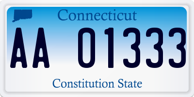 CT license plate AA01333