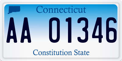 CT license plate AA01346
