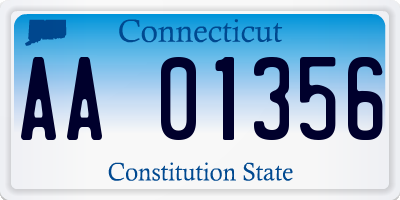 CT license plate AA01356