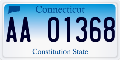 CT license plate AA01368