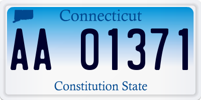 CT license plate AA01371