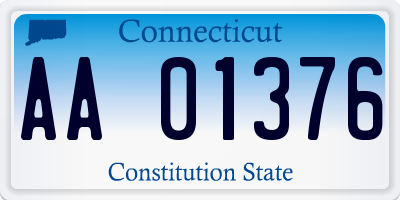 CT license plate AA01376