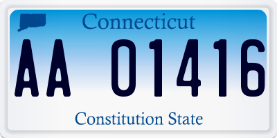 CT license plate AA01416