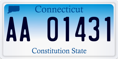 CT license plate AA01431
