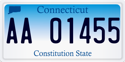CT license plate AA01455