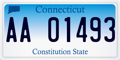 CT license plate AA01493