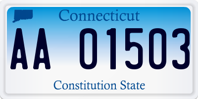 CT license plate AA01503