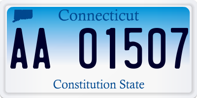CT license plate AA01507