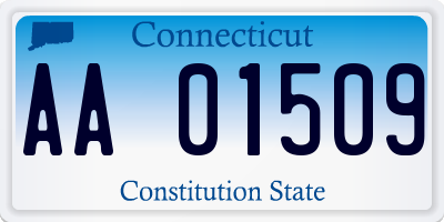CT license plate AA01509
