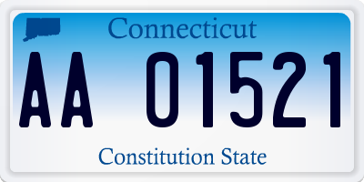 CT license plate AA01521