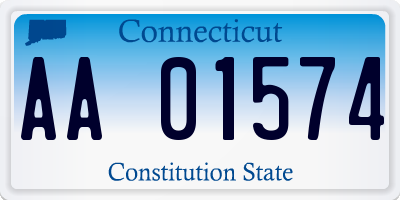 CT license plate AA01574