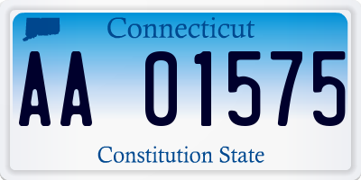 CT license plate AA01575