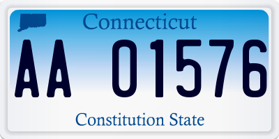 CT license plate AA01576