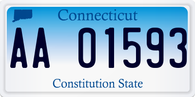 CT license plate AA01593