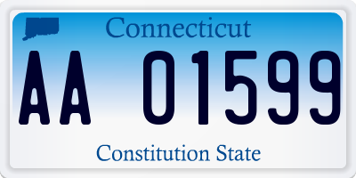 CT license plate AA01599