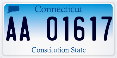 CT license plate AA01617