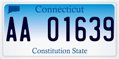 CT license plate AA01639