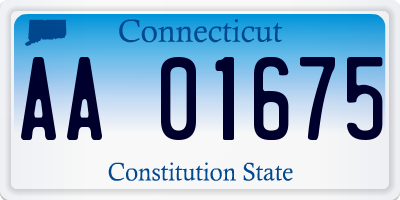 CT license plate AA01675