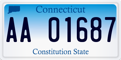 CT license plate AA01687