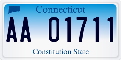 CT license plate AA01711