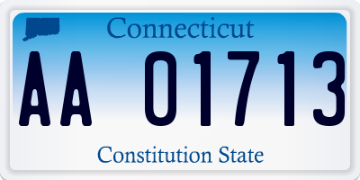 CT license plate AA01713