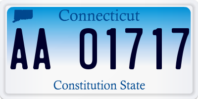 CT license plate AA01717