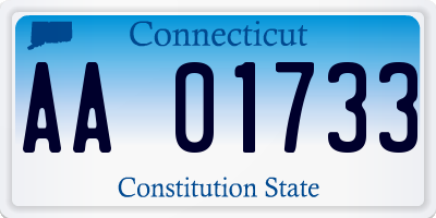 CT license plate AA01733