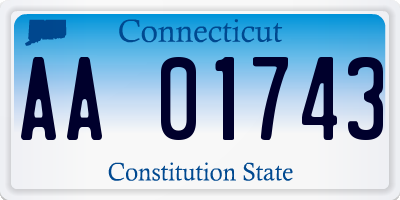 CT license plate AA01743
