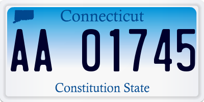 CT license plate AA01745