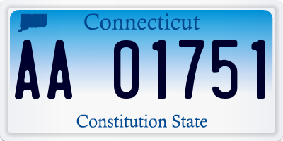 CT license plate AA01751