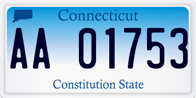 CT license plate AA01753