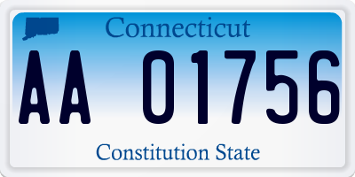 CT license plate AA01756