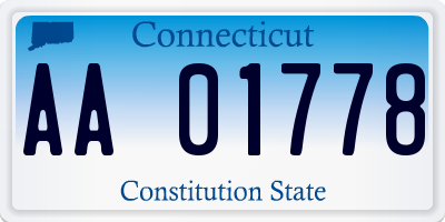 CT license plate AA01778