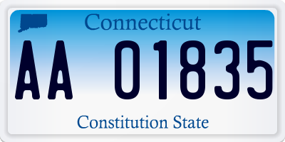CT license plate AA01835