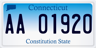 CT license plate AA01920